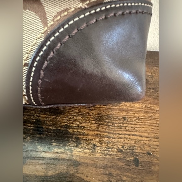 COACH Signature Shoulder Bag Hampton F12641 Purse Medium Size - Picture 12 of 16